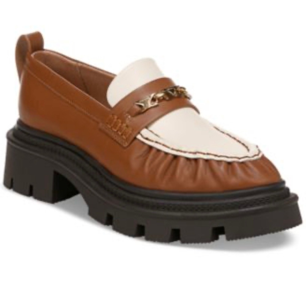 Circus by Sam Edelman Brown and Cream Loafers